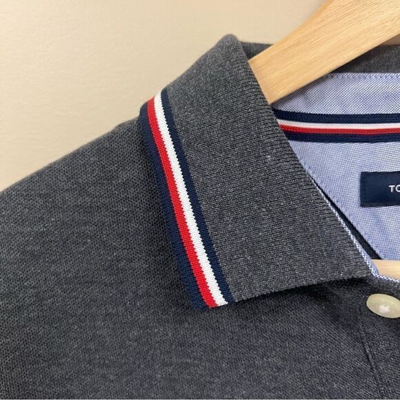 Tommy Hilfiger solid wicking grey polo Sz L - Picture 4 of 10